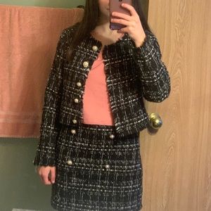 Tweed SHEIN Skirt Set
